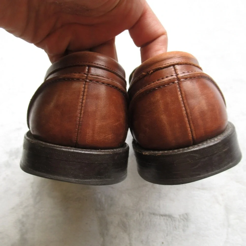 Allen Edmonds Randolph‎ Dress Shoes Mens 10 Brown Leather Penny Loafers USA Made